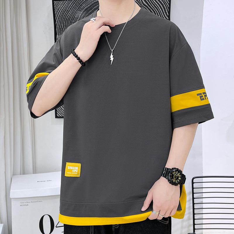 🔥READY STOCK🔥short sleeve t shirt round neck plain oversize korean man T shirt for men baju lelaki