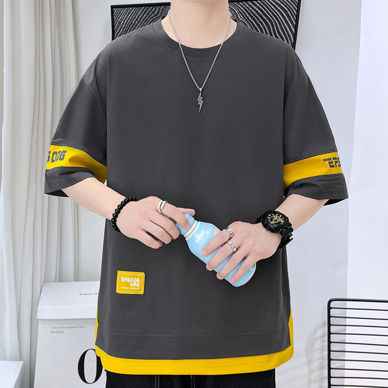 🔥READY STOCK🔥short sleeve t shirt round neck plain oversize korean man T shirt for men baju lelaki